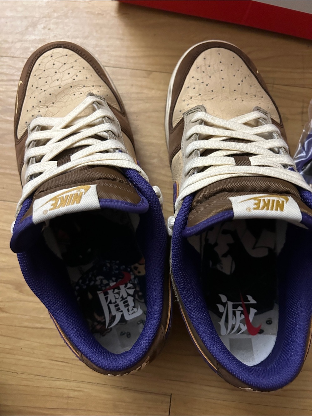 Nike Dunk Low PRM white onyx court purple khaki - men’s 9.5/womens 11 sneakers - Picture 5 of 11